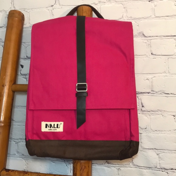 NALU Handbags - NWT NALU Pink Dragon Fruit Laptop Canvas Backpack